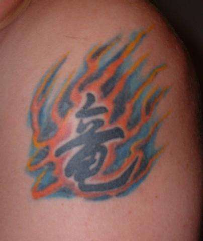 Flames tattoo