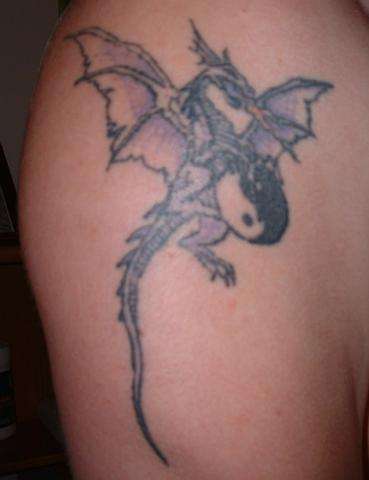 Fantasy with Ying Yang tattoo