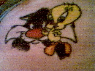 slyvester and tweety tattoo