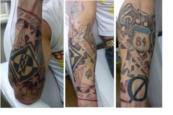 musical sleave tattoo(uncomplete picture) tattoo