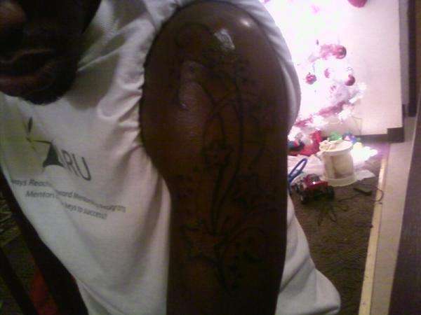 stars and music notes tattoo