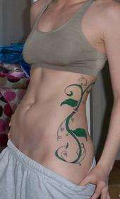 vine on side tattoo