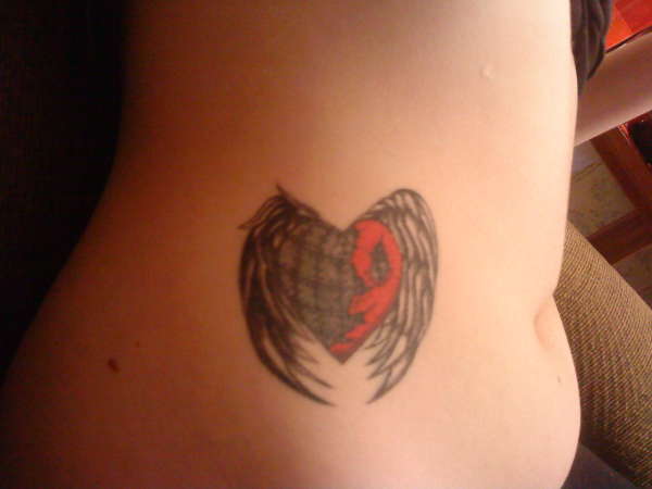 Girlfriends winged heart tattoo