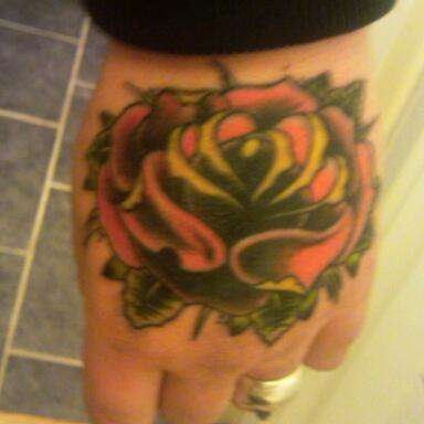 Hand tattoo