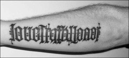 Love Truth Honor tattoo