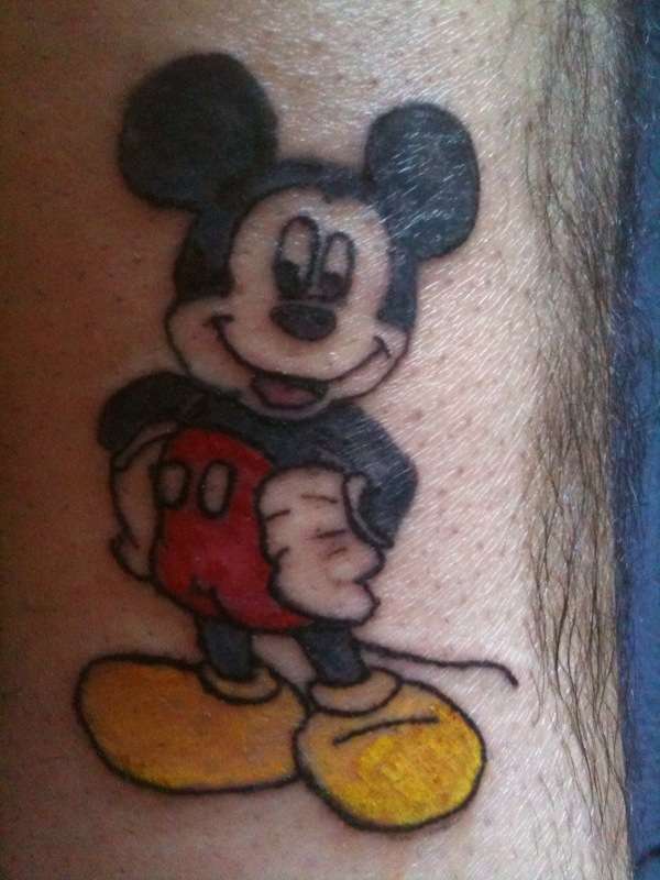 Mickey Mouse I did myself tattoo