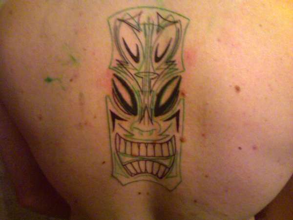 Pinstriped Tiki tattoo