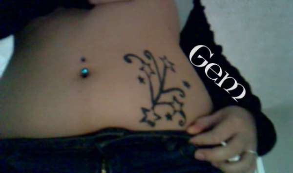 Stars and Swirls tattoo