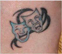 Theatre Masks tattoo