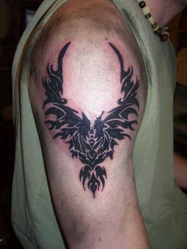 Tribal Phoenix tattoo