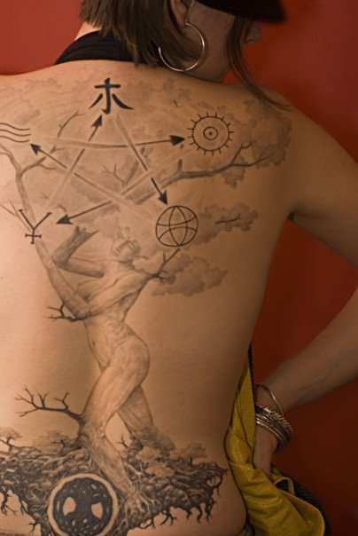 Woman tree tattoo