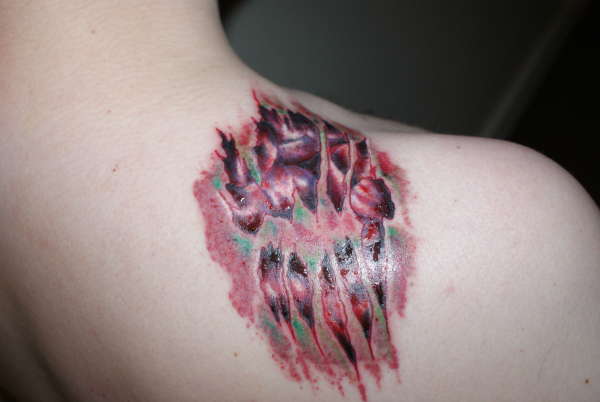 Zombie bite. tattoo