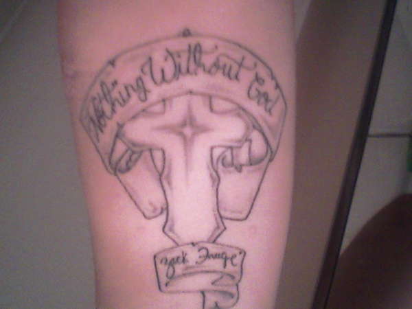 custom cross tat tattoo