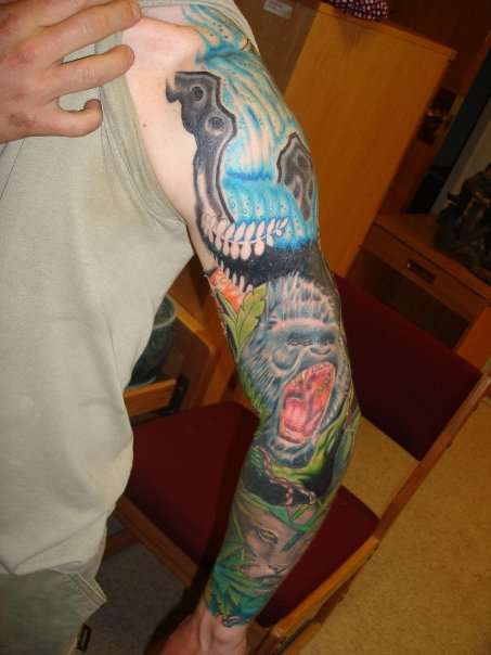 jungle sleeve tattoo