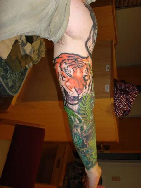 jungle sleeve tattoo