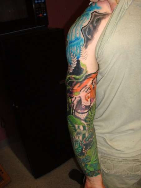 jungle sleeve tattoo