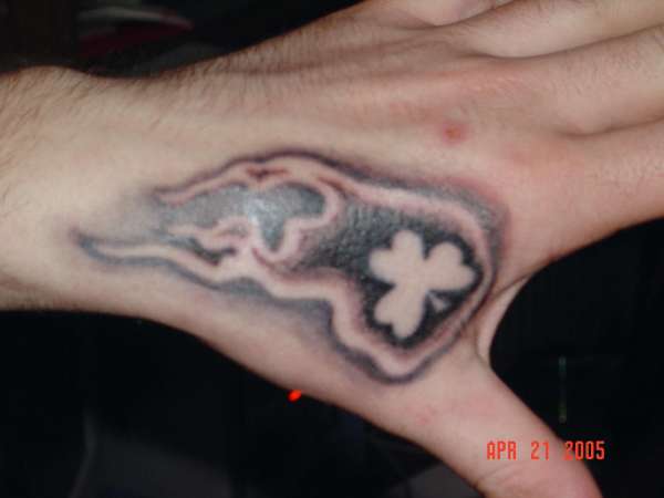 Flaming Shamrock tattoo