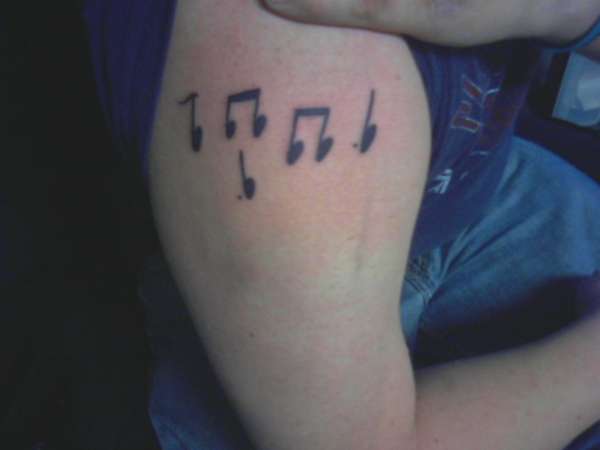music notes tattoo