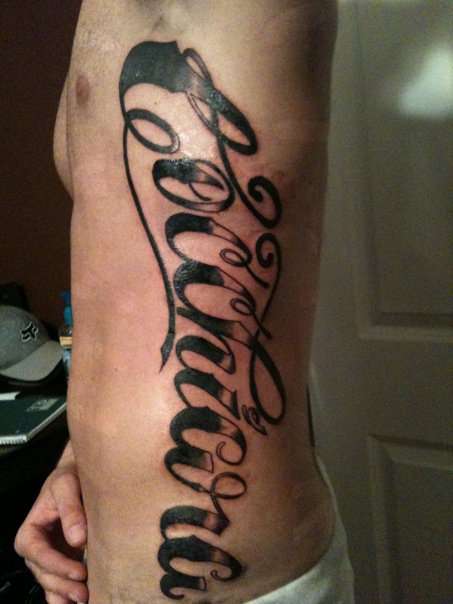 new rib tat tattoo