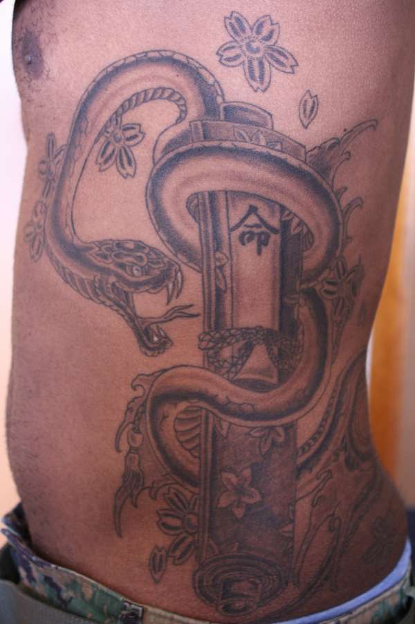 snake & scroll tattoo