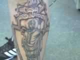 st. patrick shaded tattoo