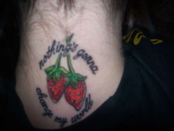strawberry tattoo