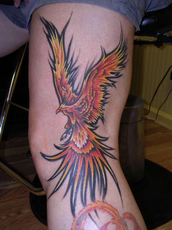Flame Phoenix tattoo