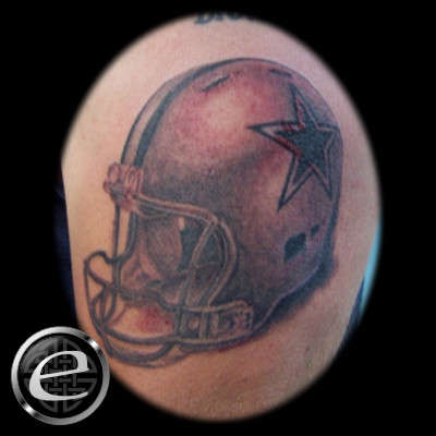 Football Helmet tattoo