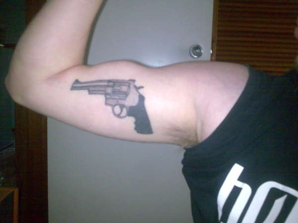 Gun tattoo