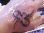 Left hand tattoo