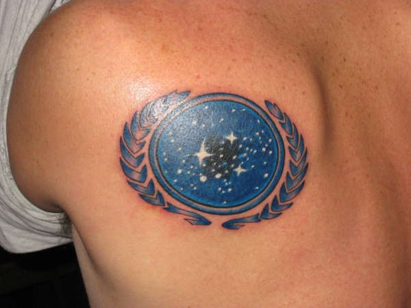 star trek :"U.F.P" symbol tattoo