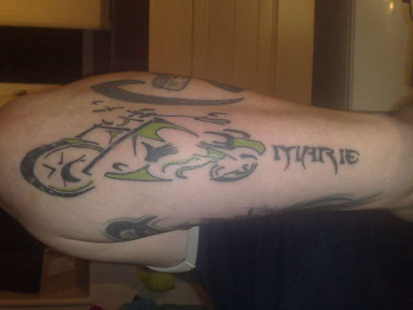 Tribal bike2 tattoo
