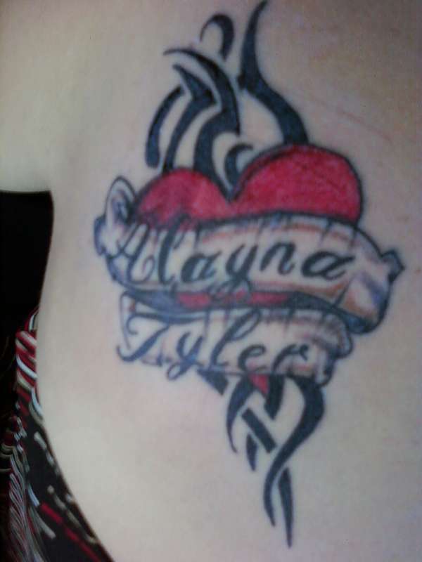 Tribal heart tattoo