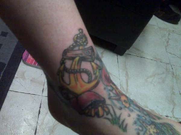 Updated foot tattoo - Anchor! tattoo