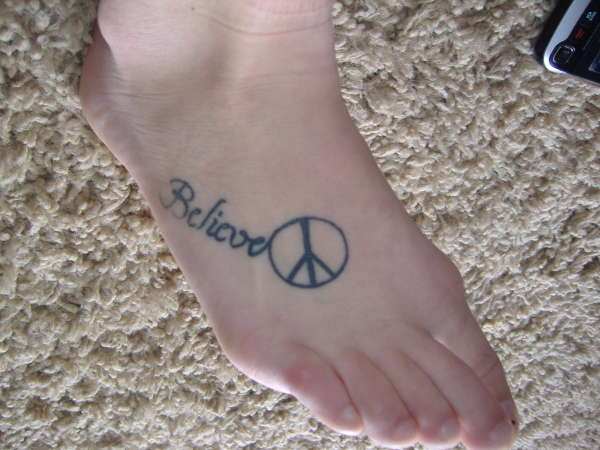 believe in peace tattoo