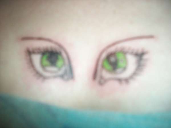 cat eyes tattoo