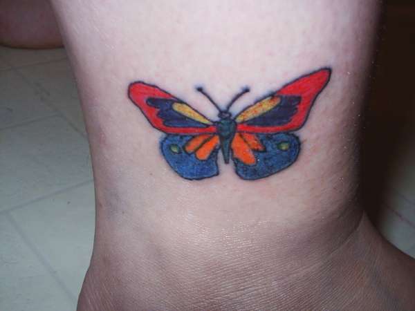 Colorful butterfly tattoo