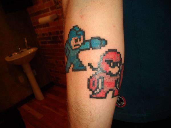 mege man and proton man tattoo