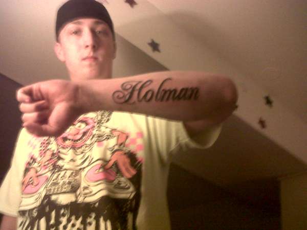 my last name tattoo