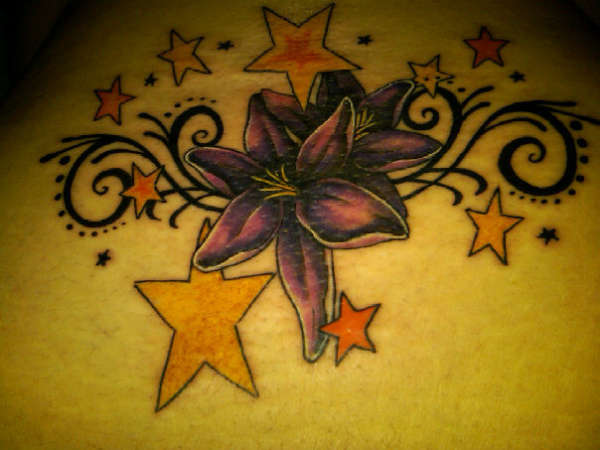 orchids and stars2 tattoo