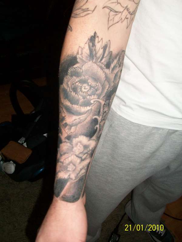 sleeve in progess tattoo