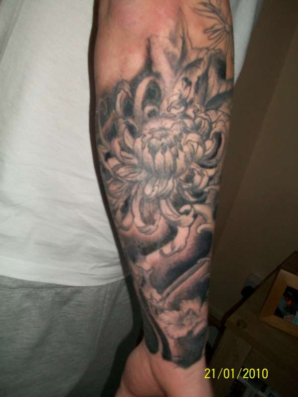 sleeve in progess tattoo