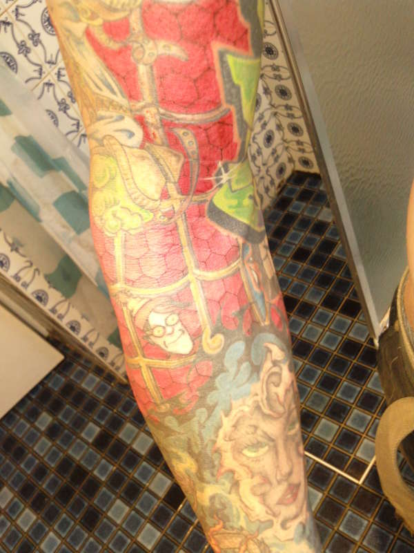 spider man sleave tattoo