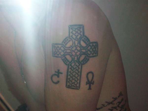 Cross " Life & Death" tattoo
