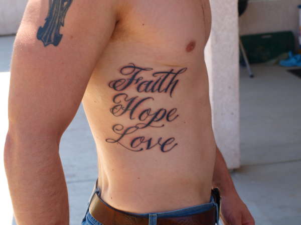Faith Hope Love tattoo