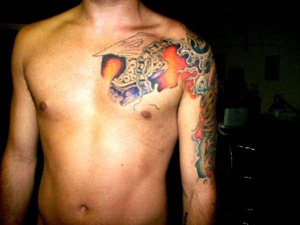 Half Chest tattoo