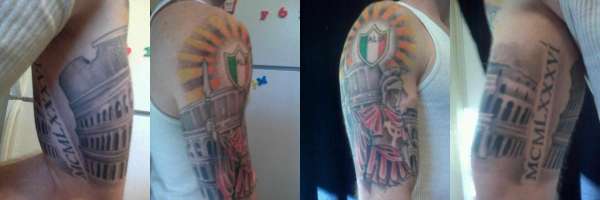 Half Sleeve - Legionnaire/Coliseum finito tattoo