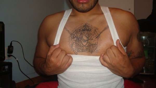 Part 1 of chest piece tattoo