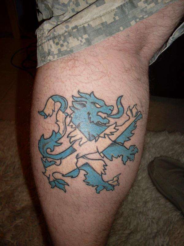 Rampant Lion Saltire tattoo