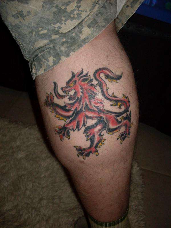 Rampant Lion tattoo